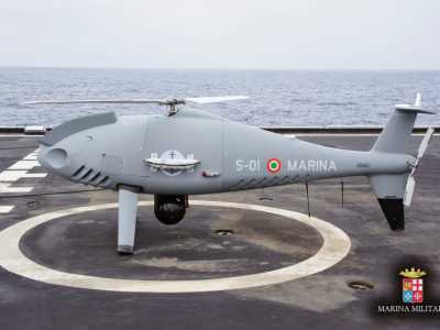 Il Camcopter S-100, drone della Marina militare italiana utilizzato nelle operazioni Mare Nostrum